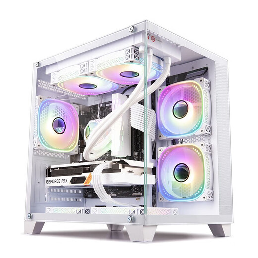 ASUS AMD Ryzen R5 5600 RX6750GRE/RX7800XT graphics card assembly computer host game e-sports design complete machine white sea view room DIY assembly machine configuration six R5 5600+RX7650GRE host