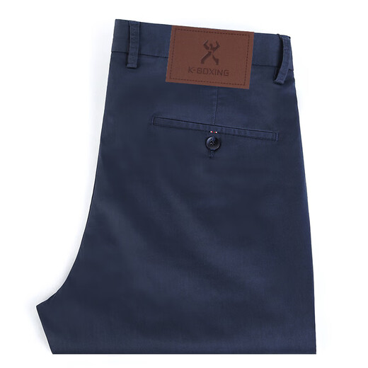 Jinba Men's Clothing (K-Boxing) brand men's pure cotton straight-leg pants without ironing middle-aged business casual high-waist trousers counter same style khaki 9226-1 blue 9226-2 34 waist circumference 2 feet 7