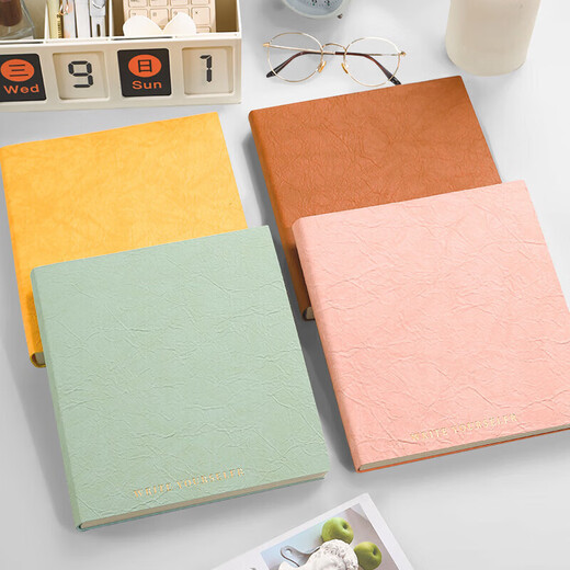 Xuanyi Stationery High-value Grid Book Thickened Blank Book Simple Style Notepad Handbook College Students' Postgraduate Entrance Excerpts 12004-Green-[Horizontal Line]