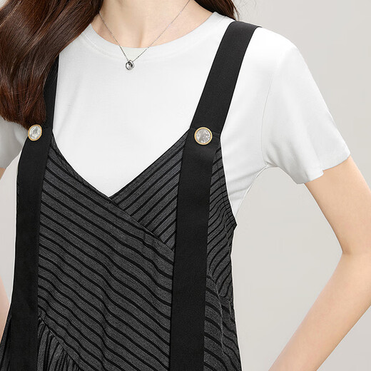 Ihre altersreduzierenden Overalls 2025 Sommer Neue Frauen mit breitem Bein spleißen lose Hose mit hoher taillierter Schleuder