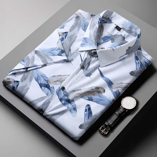 Vogelscheuche Sommer -Herrenhemd Blumen lose große Eis Silk Kurzarm Trendy Fat Man Hemd Männliche fette Mann extra großer halbe Ärmel 9207 Schwarz L