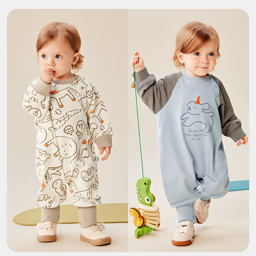 Mini Bala Newborn Onesies Baby Clothes Cute and Fun Baby Romper Soft and Skin-Friendly Covered Clothes Spring New Product