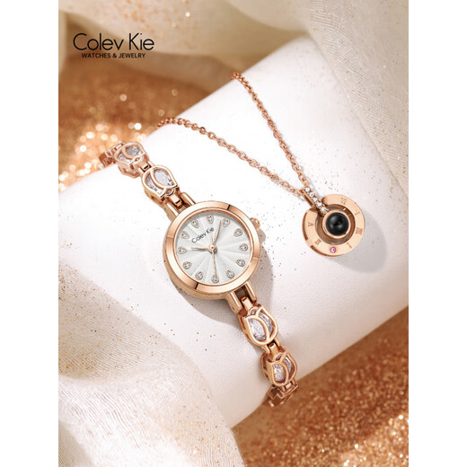 Colevkie Watch Official 2025 New Watch for Women étudiantes et femmes Niche Luxury Luxury Women's Watch 9215 Rose Shell White Diamond [+ Boîte-cadeau + Bracelet +