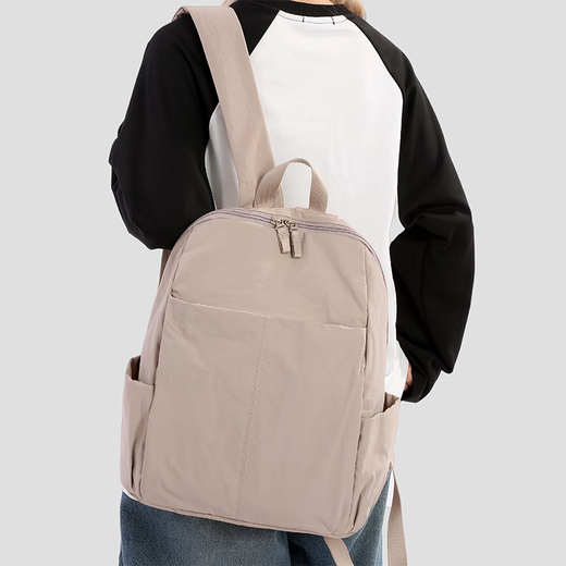 Mochila simple y moderna nueva estilo de estilo europeo y americano mochila liviana para niñas para niños bolsa de viaje macaron verde un tamaño