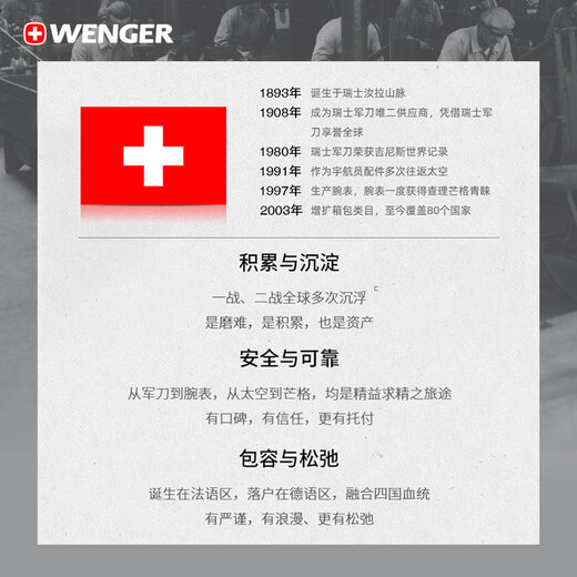 威戈（WENGER）瑞士军刀15英寸笔记本电脑包商务双肩包背包书包黑色高颜值4101