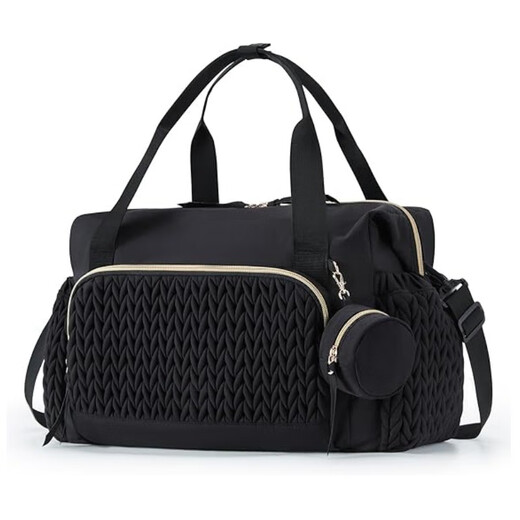 Chen Wusu CWS/Chen Wusu genuine new diaper bag handbag, large capacity travel bag diaper bag, hospital labor bag, designer high-end light luxury model, black 44.98 x 22.99 x 30 cm