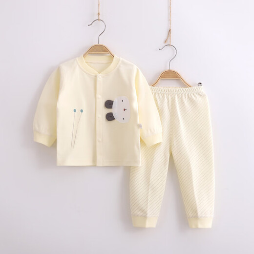 Snoopy baby underwear set pure cotton baby split autumn clothes and autumn pants cotton children's home clothes cute spring and autumn pajamas pink 12034 73