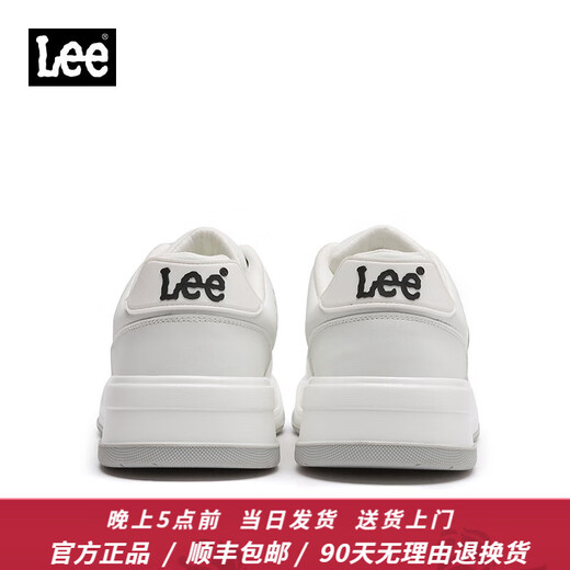 Lee男鞋设计感增高休闲鞋男士时尚经典板鞋厚底运动鞋百搭鞋子男潮鞋 白色 L243UB687 39 【偏大/请拍小一码】