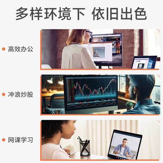 WuSeYu office commercial home game design desktop computer desktop computer host complete set (14th generation Core i5 16G 512G WIFI door-to-door service)