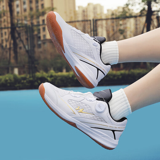 
Double Star Badminton Shoes Men's Shoes Women's Same Tennis Shoes Summer Professional Mesh Breathable Sports Shoes Children's Table Tennis Shoes Platinum [Large-free] 37