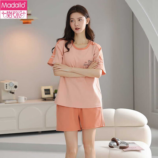 
Modal pure cotton summer pajamas ladies pullover pajamas summer shorts shorts comfortable and casual home clothing set Z9856 M [recommended 80-100Jin [Jin equals 0.5 kg] wear]