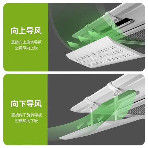 Ceiling air conditioner windshield to prevent direct blowing, central wind guide and windshield, air-conditioning outlet baffle, universal for ceiling machines, side opening 42.5*20cm plastic steel single piece (1 pack, one piece)