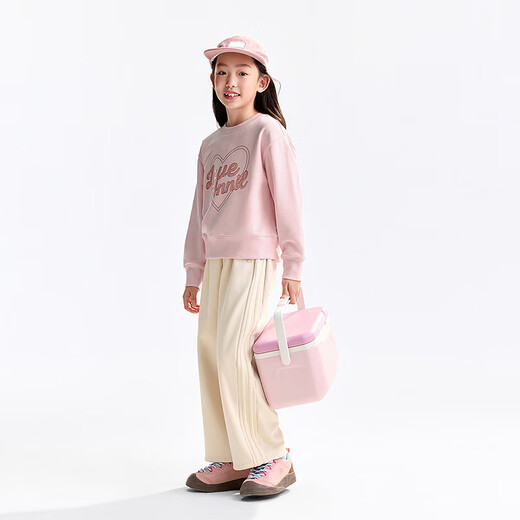 Annil children's clothing girls' round neck long-sleeved sweatshirt 2025 autumn new style printed sweet sequin casual stretch top