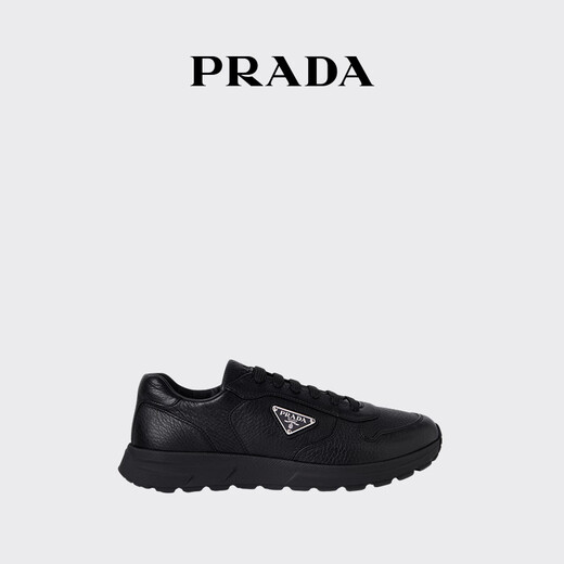 PRADA/Prada Gift Men's Metal Logo Decorated Prax 01 Sneakers Black 41.5 (7.5)