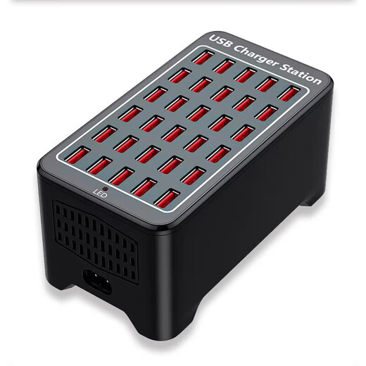 Multi-port usb fast charger socket strip multi-interface smart fast charging plug high power 10/20/30 ports 10-port charger white A91 with heat dissipation holes