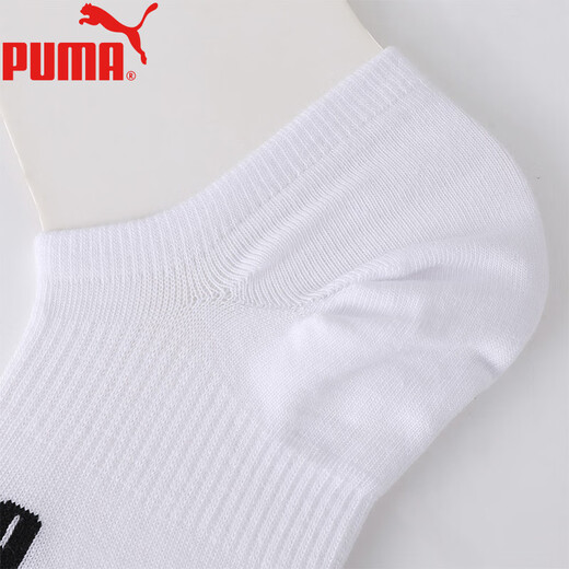 PUMA夏季低帮短筒袜子休闲舒适透气船袜1双装-002白色 002白色 均码 39/42（推荐鞋码40/43）