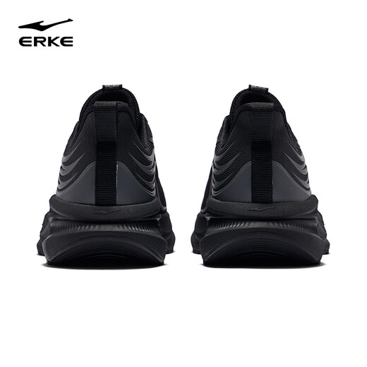 Hongxing Erke Men's Shoes Autumn and Winter New Water-Repellent Leather Running Shoes Black Lightweight Running Shoes Warm Sports Shoes Men's Black 42