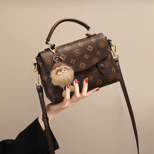 AnySmic luxury goods 2025 new four-season Cambridge bag fashion women's bag trendy high-end bags single-shoulder handbags coffee color