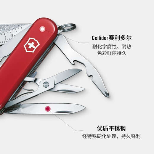 Victors Swiss Army Knife Aluminum Mini Hero 58mm Outdoor Knife Folding Knife Bodyguard 0.6381.26 Silver