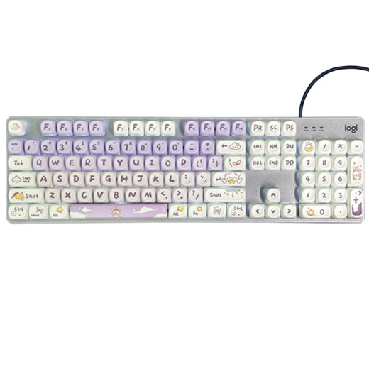 Logitech K845 Mechanischer Tastatur Doppelhaut-Milchpudding PBT Hochwertige Büro E-Sports Grüne schwarze Teeachse Gradient Lila Kaninchenblau Pudding PBT-Material Redachse (linearer Schall ist kleiner) kann nur verkabelt werden
