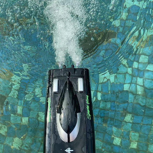 Jingsen remote control boat high-horsepower water airship high-speed speedboat rechargeable can be launched into the water children and boys ship model toy silver 30km/h dual motors free remote control 1 battery 30 minutes of play