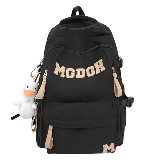 Bolsas escolares de estudiantes, niños de secundaria, mochilas de alta calidad, niños, niños de secundaria, estudiantes universitarios de moda y modernos, estilo femenino Black_en colgantes