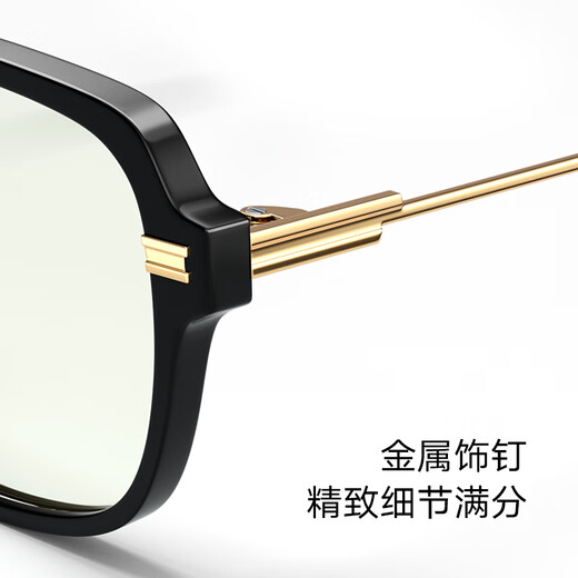 Parson peut être équipé de verres légers anti-bleus pour les femmes, des verres de mincer parti légers pour les hommes, PJ15839 Piano Black + Not-Number Anti-Blue Light Lens