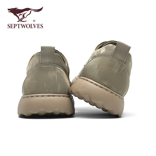 Sieben Wölfe Herrenschuhe Sommer 2025 Neue Ice Silk Canvas-Schuhe Herren atmungsaktueller dünner ultraleuchter weicher Sohle lässig Schuhe bequeme Pendelschuhe Khaki 39