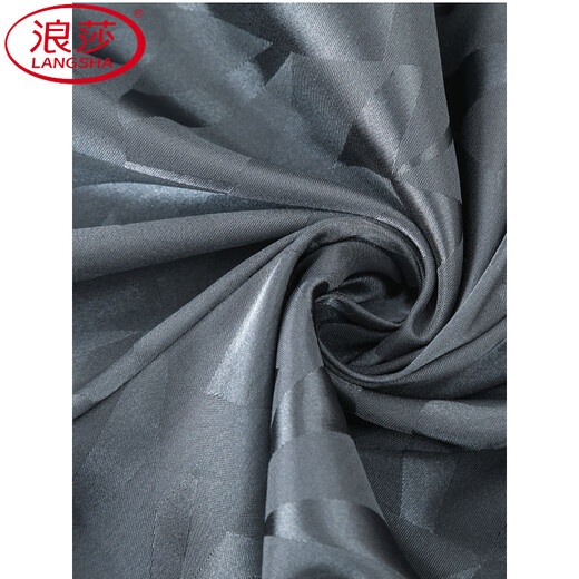 LangSha high-end pajamas men's summer ice silk three-piece set short-sleeved thin men's imitation silk cool feeling can be worn outside 5008 Tingwu gray ice silk three-piece set L men's