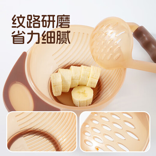 婴儿辅食研磨器宝宝水果手动果泥食物套装工具料理碗调理器研磨碗 研磨碗套装 宝宝辅食专用【食品级材质】