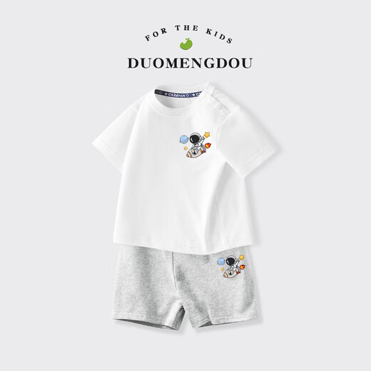 R.DuckKids Little Yellow Duck Boy Traje de manga corta Baby Class A Pure Cotton Top 2025 Summer Little Baby Sports Round AP13794 Fluorescente Verde + I10470k Gris 80 cm