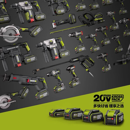 WORX WU698 Máquina multifunción sin escobillas Universal Baoli Battery Borde Ridmer Corte y molienda Papelera de carpintería eléctrica WU698 [4.0 Cargo rápido eléctrico único]