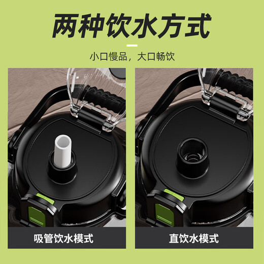 SZTAA water cup large capacity high temperature resistant ton barrel ton cup men and women outdoor sports fitness kettle plastic cup drinking kettle late winter black - independent tea warehouse - thickened 3.0L