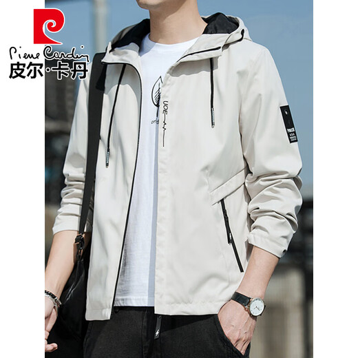 Pier Cardin Spring Jacket New Spring y Autumn Spring y Autumn Jóvenes delgados Flotos Loose Chaqueta de color sólido K12131 Black M Recomendado 100-110Jin [Jin equivale a 0.5 kg]