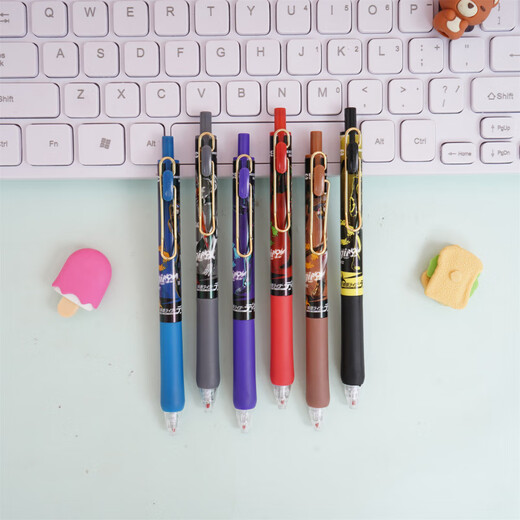 MPPMCK New Kamen Rider Blind Box Stift kreativer kreativer und gutaussehender japanischer Anime Peripheral Schreibwarenpresse Neutraler Stift Schnell trocken schwarzer Wasser 0,5-mm-Schüler Sonderpreis X-6227 Jiyikawa Blind Box Stift zufällig 6 0,5 mm x Single