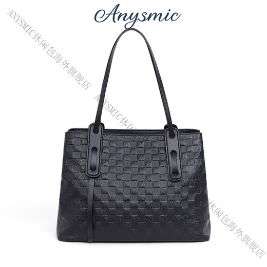 ANYSMIC包包女包奢侈品牌托单肩包特包女2025新款通勤大容量高级感手提包 黑色