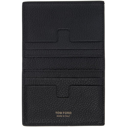 Tom FORD Luxury Men's Black FOLDING Card Bag Black All Size