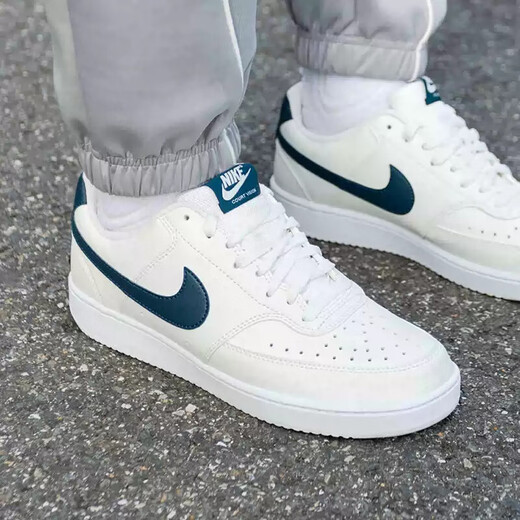 Nike Herrenschuhe 2025 Sommer Neu einfacher Version Air Force One Court Sneakers Weizenfarbe Casual Schuhe HQ4867-101 Segel Weiß/Ortel Deep Sea Blue 44.5