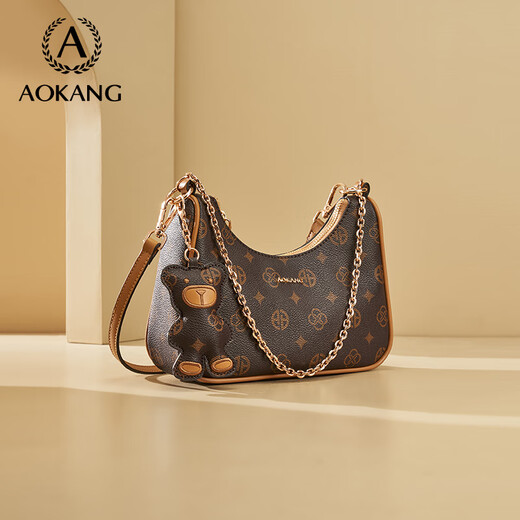 
Aokang Bag Women's Bag Fashion Retro Flowers Underarm Bag Commuting Versatile Slide Side Side Shoulder Bag Birthday Gifts Gifts for Girlfriend