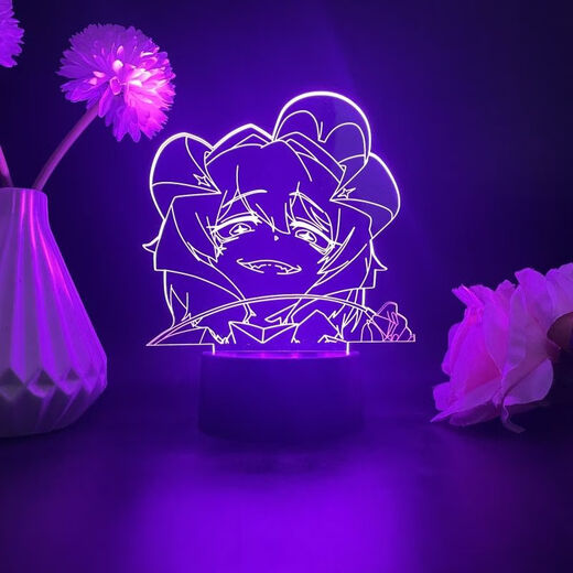 Bonitas sesiones de fotos y sueños de convertirse en una niña mágica figura USB Night Light Dance Shina du Nako Lis Tenkawa Kaorko Anime 4877 Tenkawa Kaorko Monocromio cálido Luz USB Lámpara de lámpara