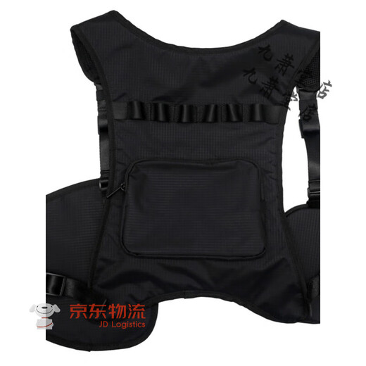 Super cool multi-pocket vest bag, takeaway riding hip-hop functional style chest bag, men's trendy workwear tactical vest bag, black