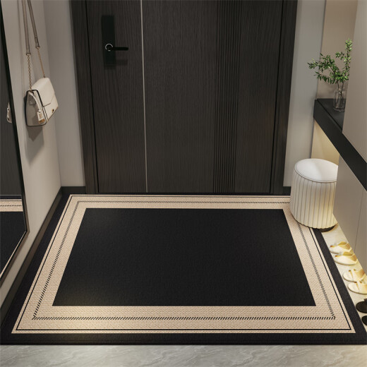 Wei'anka entrance door floor mat high-end sense entrance door foot mat anti-slip 2025 new door exterior door mat entrance carpet customization Gray-15271 80cm*160cm [dirty-resistant and no washing]