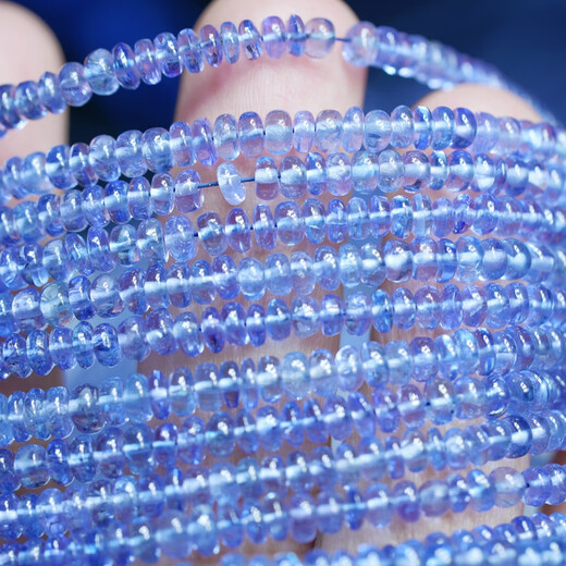 Tanzanite loose beads imported from India Technology Dinghao glossy abacus beads DIY jewelry half No. 338 diameter 1.7-3.2mm about half price 2