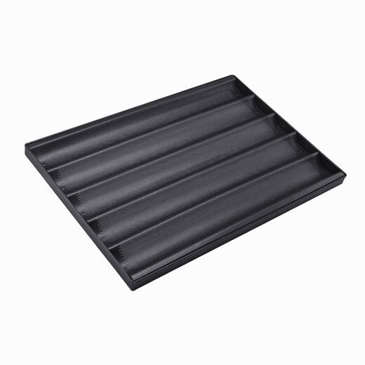 Yubawang Sanneng Moule de boulangerie commerciale Five-Slot Wave antiadhésive 60 * 40 Baguette Baking Tray Stick Non-cadroage Moule de pain en U Sanneng SN15864