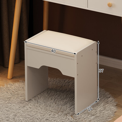 Xin Youliangjia Makeup Stool Dressing Table Stool High-end Bedroom Makeup Chair Beauty Manicure Stool SZ03 Warm White 40cm