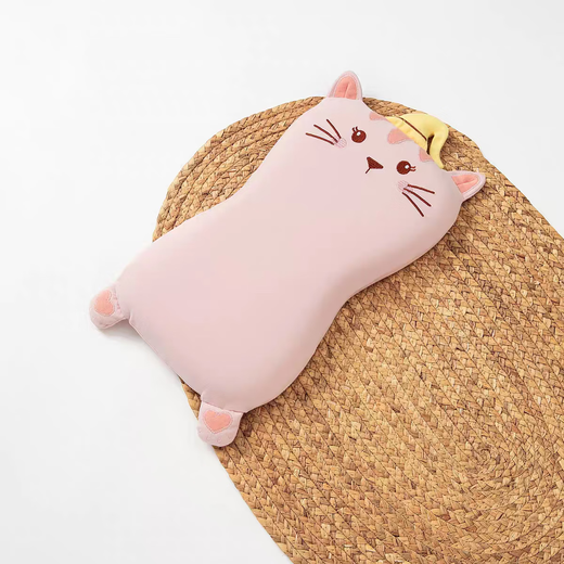 Baby pillow children's memory foam pillow Class A cute cartoon cotton pillowcase absorbs sweat and is easy to remove and washable baby memory pillow Pink cat baby pillow