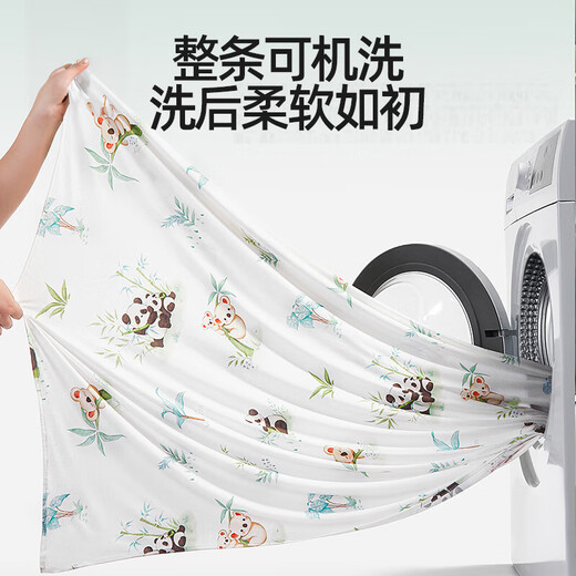 莫尔兔夏凉被婴儿冰丝盖毯夏季凉感空调被子薄款宝宝小毯子新生儿童专用 森语熊猫丨冰感优可丝 90*120cm【10A抗菌透气】