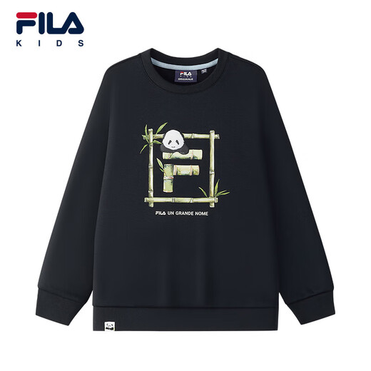 FILA antibacterial function FILA children's sweatshirts 2025 winter fleece tops for boys and girls