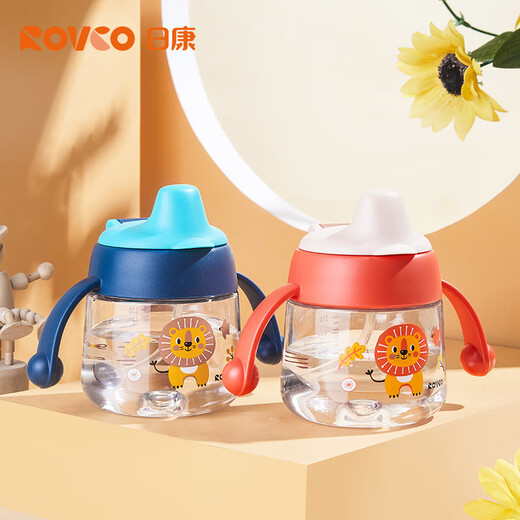 Rikang (rikang) learning drinking cup 6 months + baby duckbill cup children's water cup anti-leak and anti-fall PCT material 180ML pink B1042