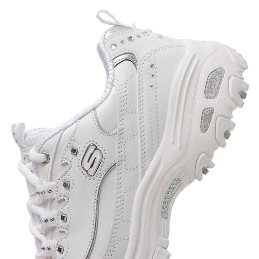 斯凯奇（Skechers）女鞋春季新款透气熊猫鞋官方正品休闲鞋老爹鞋小白鞋运动 11979-WSL 35